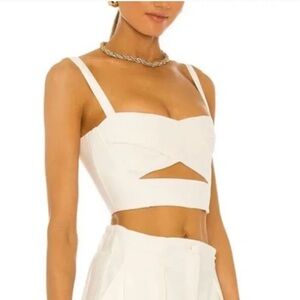 Sabina Musayev BLACK Avita Lace Up Crop Top, XS